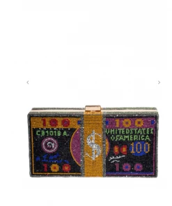 Icco Accessories Rhinestone Stash Of Cash Dollar Bill Clutch
