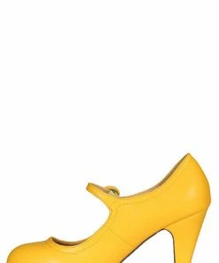 CJ Shoes Oh My Mary J's Heels Yellow