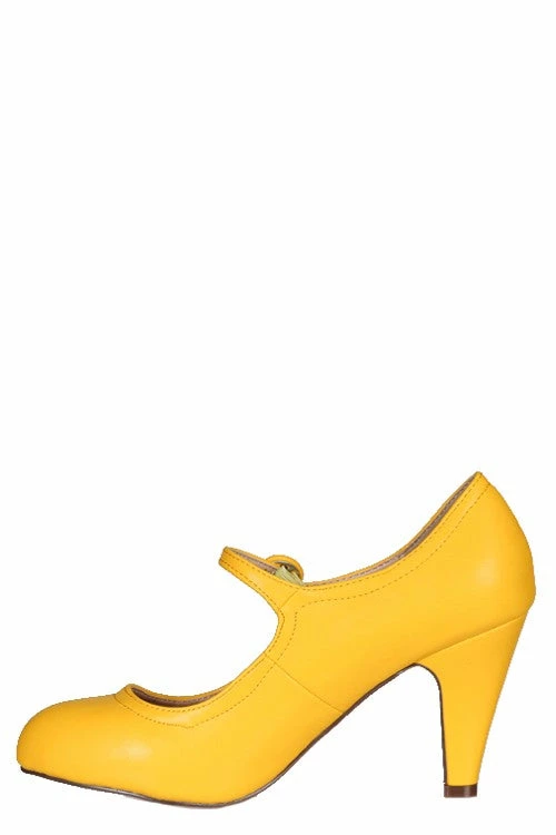 CJ Shoes Oh My Mary J's Heels Yellow 4 CJ Shoes Oh My Mary J's Heels Yellow