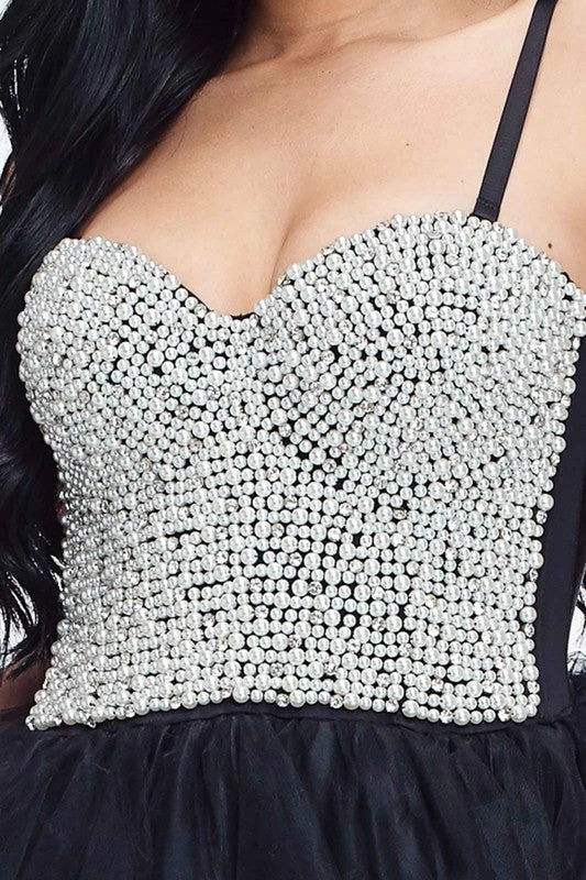 LYDIA Corsets Pretty As A Pearl Tulle Corset Dress White 7 LYDIA Corsets Pretty As A Pearl Tulle Corset Dress White