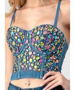 LYDIA Totally Eighties Jeweled Corset Corsets