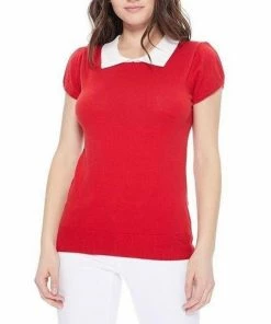 MAK-1 All You Need Classic Collar Top Sweaters & Cardigans