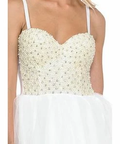 LYDIA Corsets Pretty As A Pearl Tulle Corset Dress White