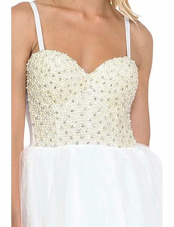 LYDIA Corsets Pretty As A Pearl Tulle Corset Dress White 3 LYDIA Corsets Pretty As A Pearl Tulle Corset Dress White