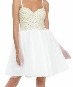 LYDIA Corsets Pretty As A Pearl Tulle Corset Dress White