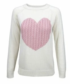 MAK-1 You Have My Heart Sweater Pink Sweaters & Cardigans
