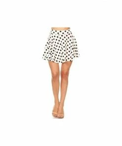 MOA COLLECTIONS The Sass Skater Skirt Ivory Mini Skirts & Mid Length Skirt