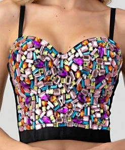 LYDIA Rhinestone Jeweled Multi Color Corset Corsets 20 LYDIA Rhinestone Jeweled Multi Color Corset Corsets