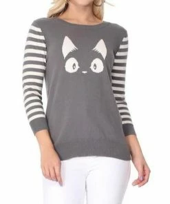 MAK-1 Stripe Face Sweater