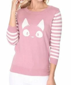 MAK-1 Sweaters & Cardigans Striped Face Sweater