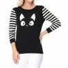 MAK-1 Stripe Face Sweater Sweaters & Cardigans