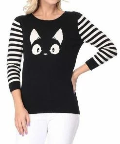 MAK-1 Stripe Face Sweater Sweaters & Cardigans