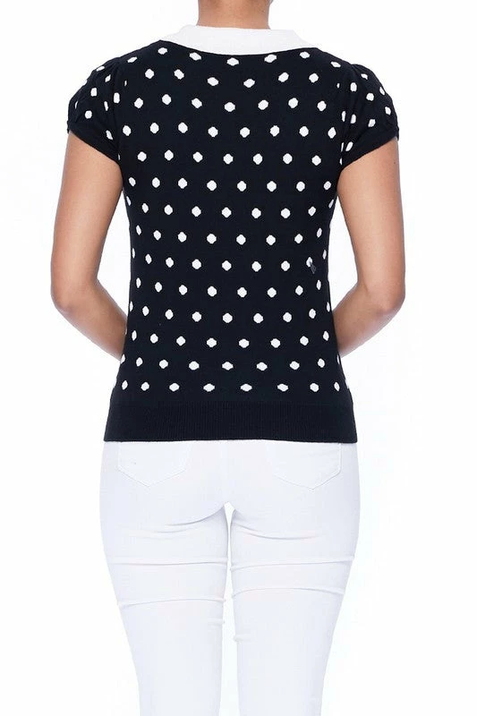 MAK-1 Pretty In Polka Dot Collar Top 13 MAK-1 Pretty In Polka Dot Collar Top