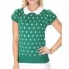 MAK-1 Pretty In Polka Dot Collar Top