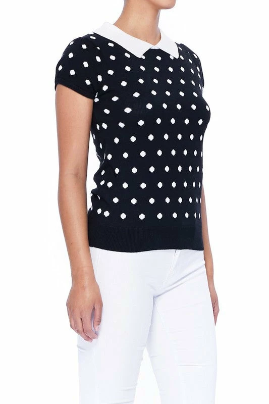 MAK-1 Pretty In Polka Dot Collar Top 12 MAK-1 Pretty In Polka Dot Collar Top