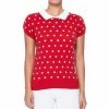 MAK-1 Pretty In Polka Dot Collar Top