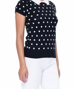 MAK-1 Pretty In Polka Dot Collar Top 20 MAK-1 Pretty In Polka Dot Collar Top