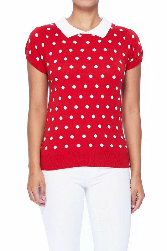 MAK-1 Pretty In Polka Dot Collar Top 9 MAK-1 Pretty In Polka Dot Collar Top