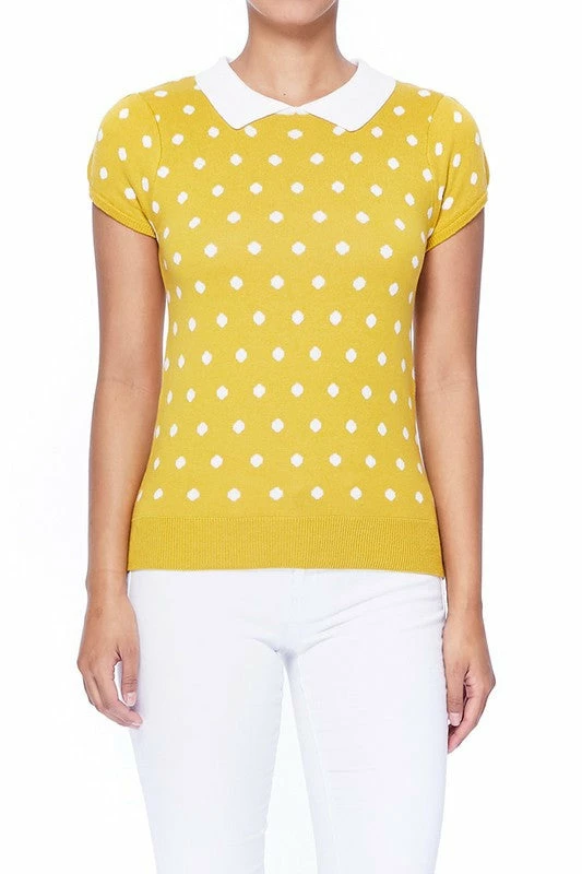 MAK-1 Pretty In Polka Dot Collar Top 10 MAK-1 Pretty In Polka Dot Collar Top