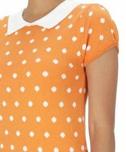 MAK-1 Pretty In Polka Dot Collar Top
