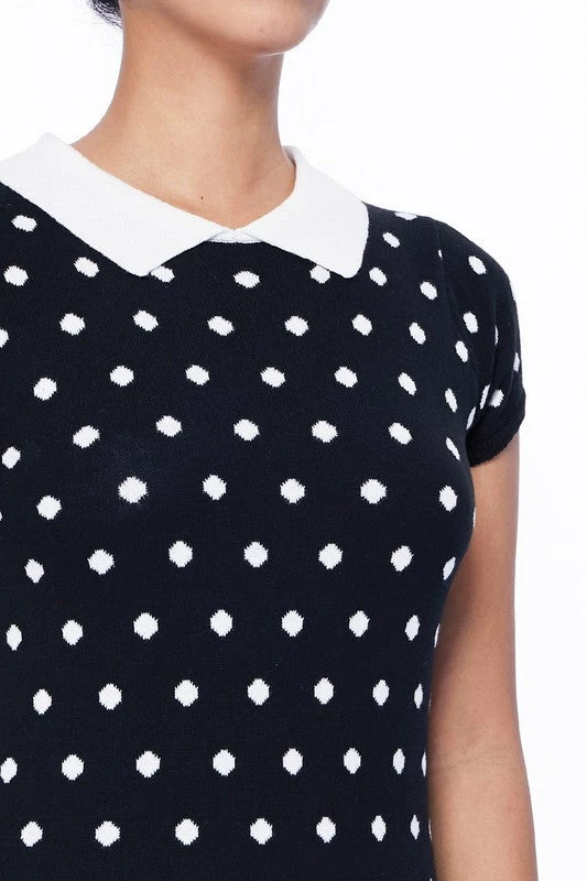 MAK-1 Pretty In Polka Dot Collar Top 11 MAK-1 Pretty In Polka Dot Collar Top