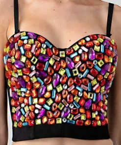LYDIA Rhinestone Jeweled Multi Color Corset Corsets 23 LYDIA Rhinestone Jeweled Multi Color Corset Corsets