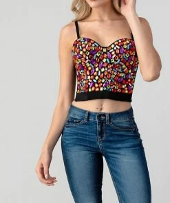 LYDIA Rhinestone Jeweled Multi Color Corset Corsets 26 LYDIA Rhinestone Jeweled Multi Color Corset Corsets