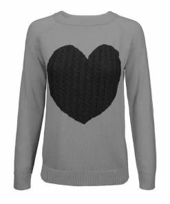 MAK-1 Sweaters & Cardigans You Have My Heart Gray