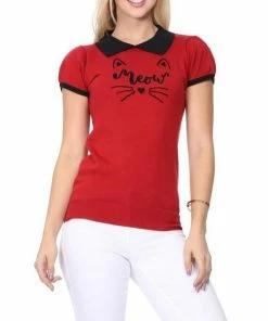 MAK-1 Meow Kitty Cardigan Gold Sweaters & Cardigans