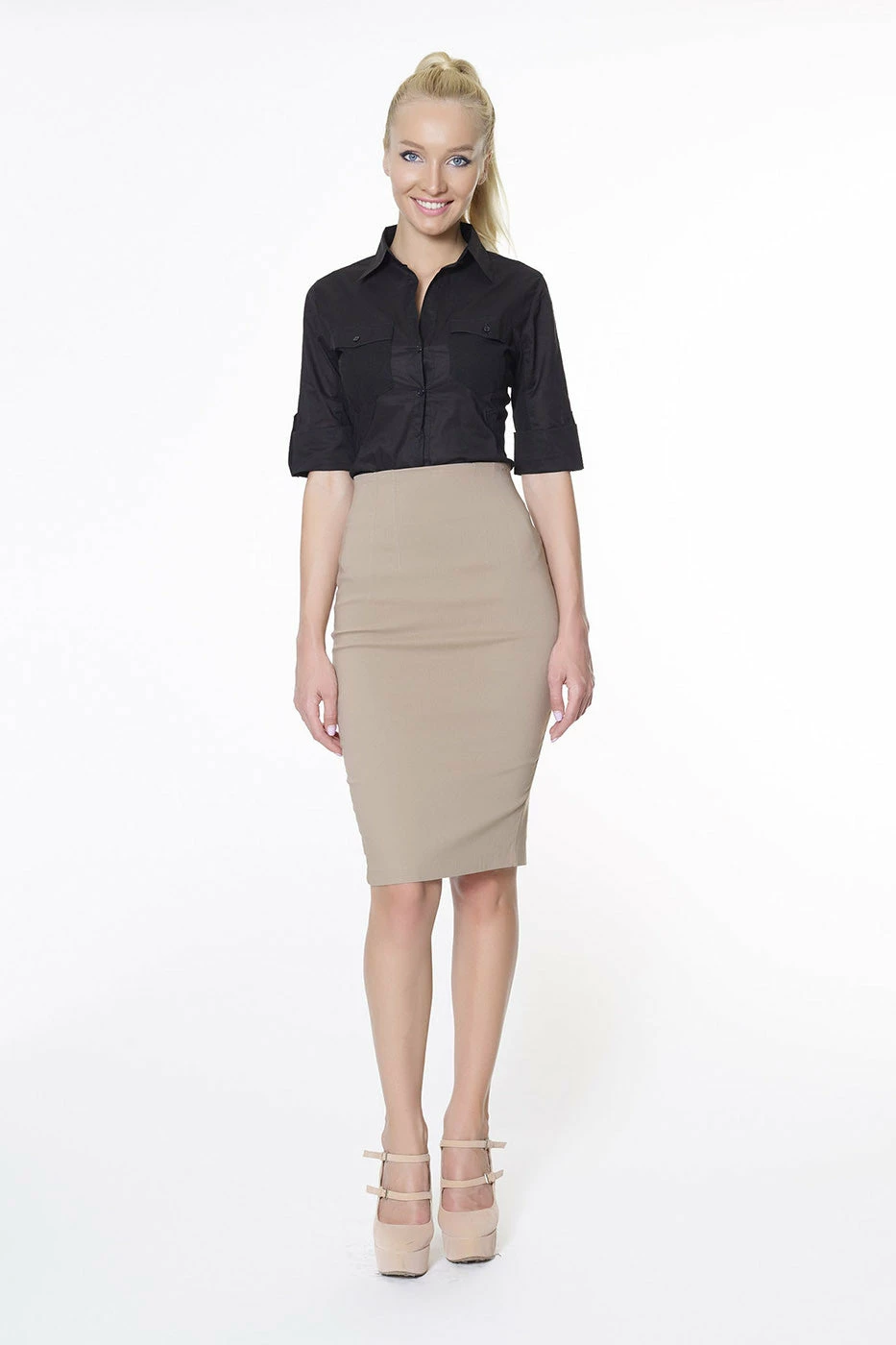 TOP TEN Party Skirt & Pencil Skirts Joan Skirt - Sand 3 TOP TEN Party Skirt & Pencil Skirts Joan Skirt - Sand