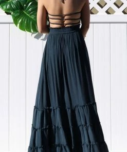 Dress Day Crazy For You Smoked Maxi Dress Blue Maxi Dresses & Jumpsuits