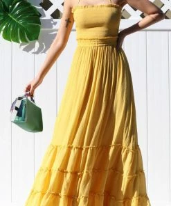 Dress Day Crazy For You Smocked Maxi Dress Medium Sea Green Maxi Dresses & Jumpsuits