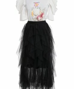 Supreme Fashions Tulle & Mesh Skirts Layla Mesh & Tulle Skirt