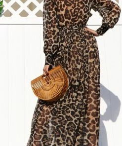 Dress Day Maxi Dresses & Jumpsuits Lana Leopard Long Sleeve Maxi Dress