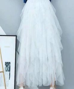 DAY G Jasmine Layer Tulle Skirt White Tulle & Mesh Skirts