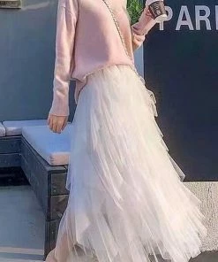 Strut & Bolt Jasmine Layer Tulle Skirt Cream