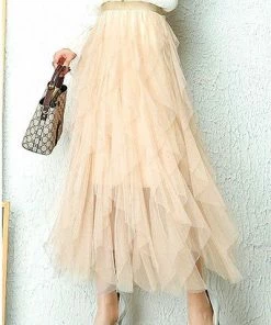 DAY G Jasmine Layer Tulle Skirt White Tulle & Mesh Skirts