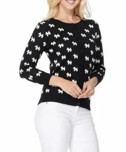 MAK-1 Cute As A Button Scottie Cardigan Black Sweaters & Cardigans