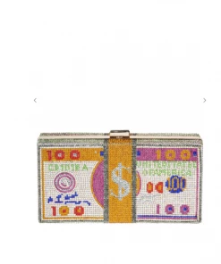 Icco Accessories Rhinestone Stash Of Cash Dollar Bill Clutch