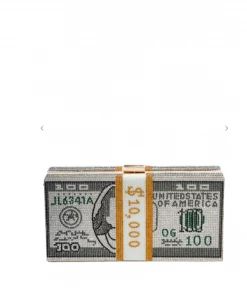 Icco Accessories Rhinestone Stash Of Cash Dollar Bill Clutch