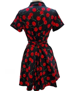 IXIA2 It's A Wrap Cherry Shirt Dress