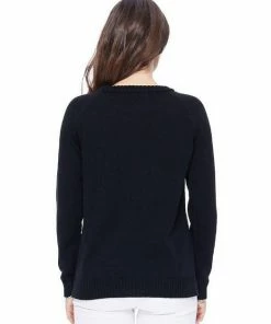 MAK-1 You Have My Heart Black Sweaters & Cardigans
