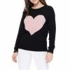MAK-1 You Have My Heart Black Sweaters & Cardigans