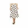 MISS MOA Miss Me Yet Polka Dot Midi Skirt Ivory
