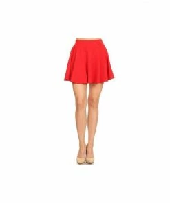 MOA COLLECTIONS The Sass Skater Skirt Red Mini Skirts & Mid Length Skirt