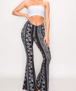 BEAR DANCE Pants & Jeans Bell Bottom Paisley Pant Navy