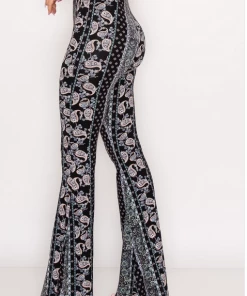 BEAR DANCE Pants & Jeans Bell Bottom Paisley Pant Navy