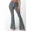 BEAR DANCE Bell Bottom Paisley Pant Gray