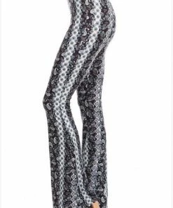 BEAR DANCE Bell Bottom Paisley Pant Navy Multi