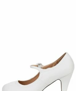 CJ Shoes Top Styles Oh My Mary J's Heels White